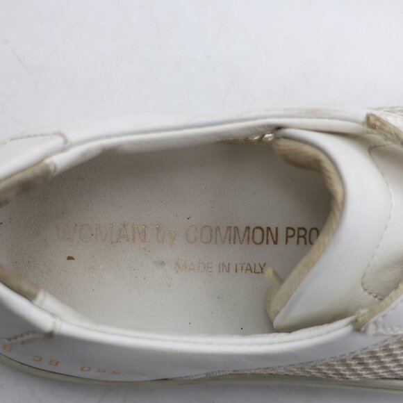 Common Projects Achilles Low Top Sneakers Women's EU 38 White Leather Lace Up - Picture 10 of 11